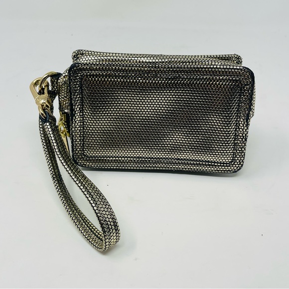 Juicy Couture Gold Wristlet Vegan Leather - Picture 3 of 16